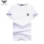 tee shirt ea7 emporio armani manches courtes pour hommes round white embroidered eagle